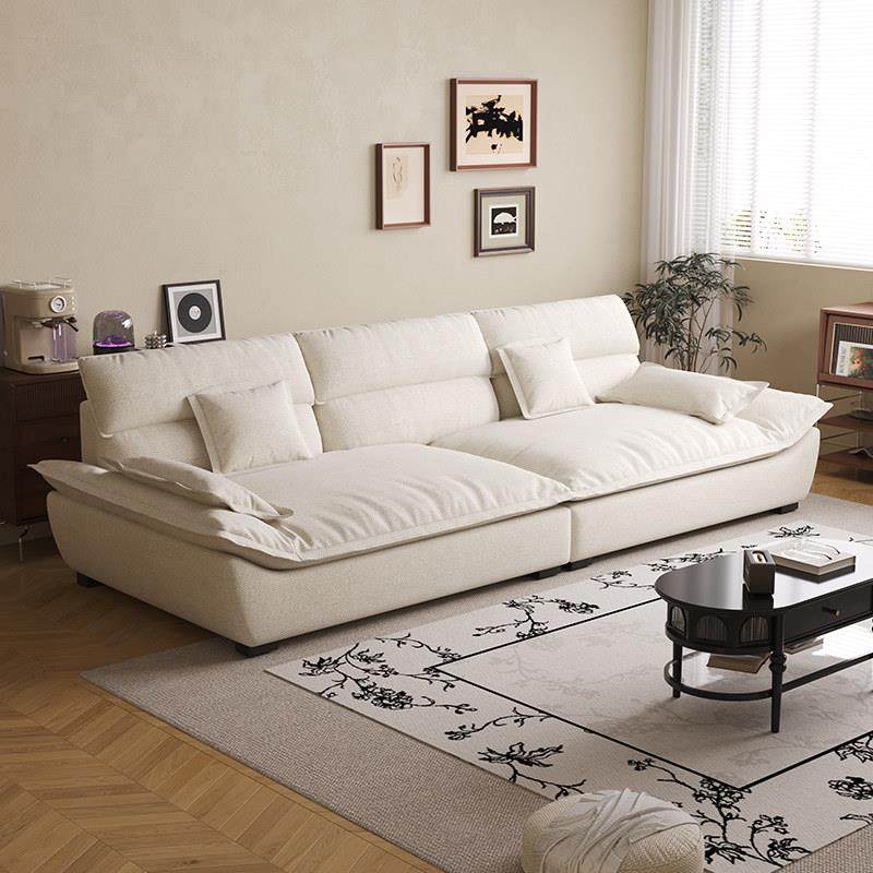 现代简约帆船棉麻布艺沙发客厅大小户型高靠背超宽大坐深2025新款