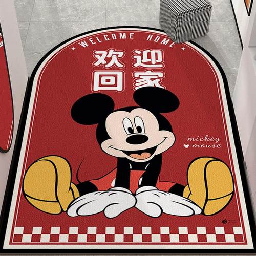 卡通米奇入门地垫进门地毯家用玄关耐用脚垫防水防滑可裁剪一抹净