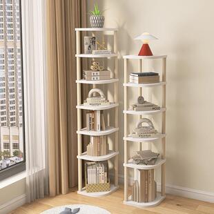 极窄书架落地转角置物架家用拐角靠墙立式 一体窄缝书柜角落边角柜