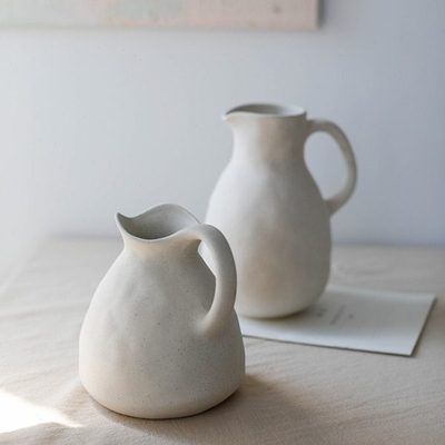 笨拙的象日式陶瓷花瓶复古壶型桌面艺术感摆件家居饰品侘寂风花器