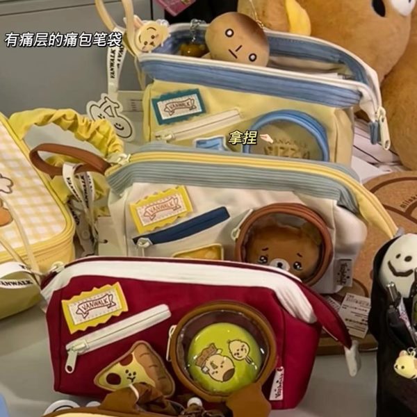 食学生小多功能高文具笔袋物笔袋ins红颜值收纳大容量书同款痛包