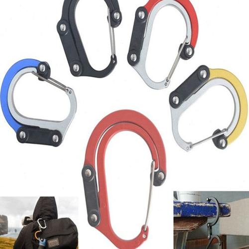 美国D型登山扣钥匙快挂扣多功能行山扣户外背包挂钩爬山装备神器