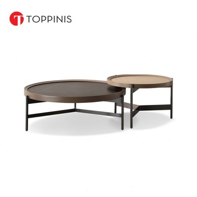 Toppinis-意式极简岩板茶几小户型客厅圆形大小组合创意子母茶几