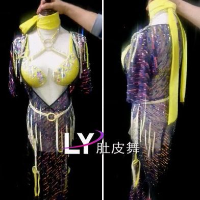 新款肚皮舞流苏民俗袍子baladi shaabi演出表演服定制 LY肚皮舞