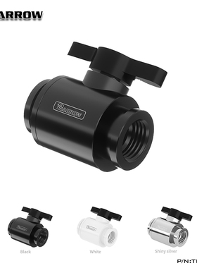 Barrow G1/4 黑银蓝红 MINI铝合金把手双内牙止水球阀 TLQFS-V1