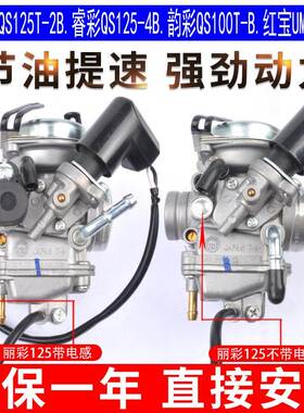 适用于铃木丽彩QS125T-4B韵彩QS100T-2B红宝UM125T原厂化油器