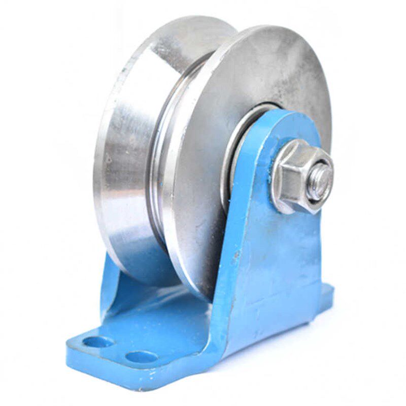 V型轨道轮V型轮滚轮滑轮重型轨道轮下移门轨道滑轮大门滑轮角铁轮