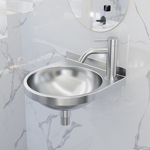 304不锈钢迷你小号壁挂式简易卫生间小户型洗手盆阳台挂墙洗脸盆