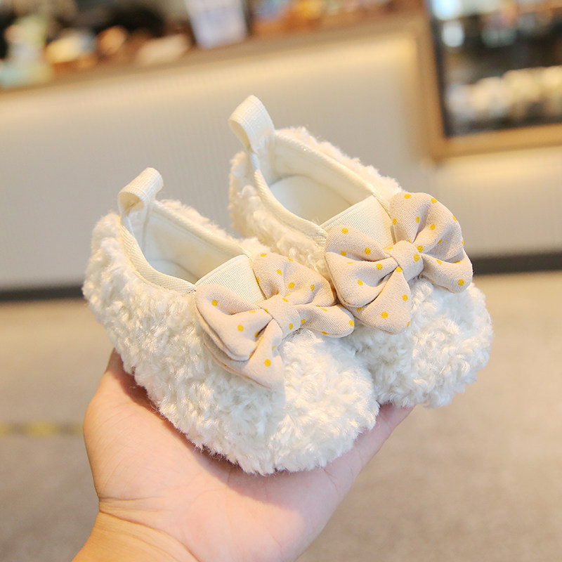 秋冬季女宝宝鞋子加绒0一1岁小童豆豆鞋软底学步婴儿毛毛鞋二棉鞋,童鞋/婴儿鞋/亲子鞋,学步鞋,淘宝优惠券,粉丝福利购,淘宝优惠卷