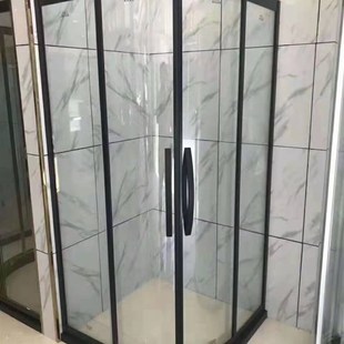 扇形款 网红钢化防爆玻璃干湿分离极窄静音隔断淋浴房简易移门