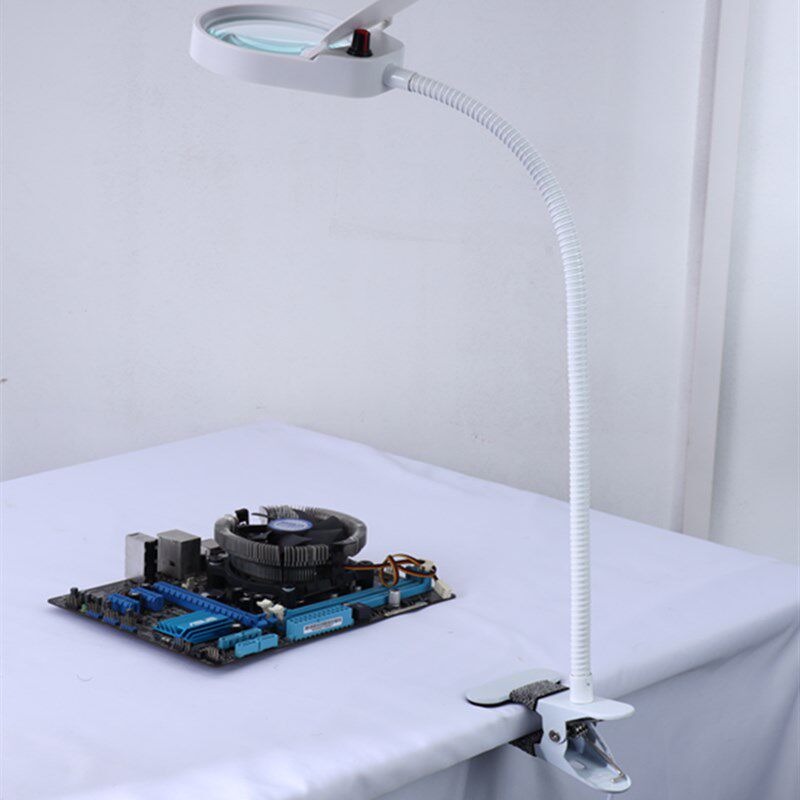 pdok PD-5S夹台式子母放大镜3倍10倍带LED灯亮度可调手机维修焊接
