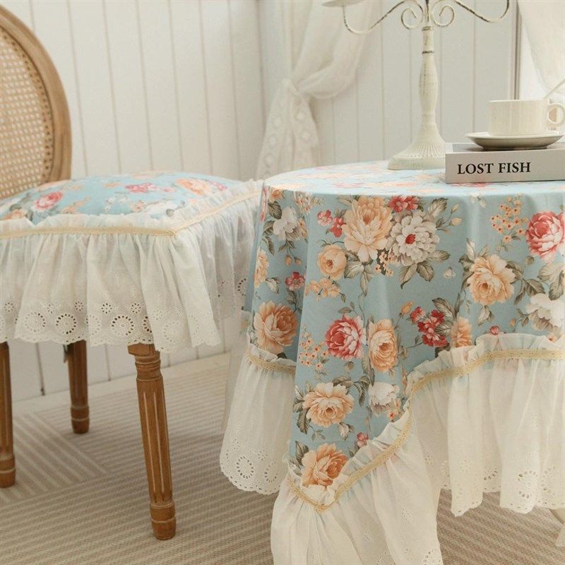 法式韩式玫瑰田园绣花蕾丝全棉纯棉桌布盖布餐桌茶几盖布台布,居家布艺,桌布,淘宝优惠券,粉丝福利购,淘宝优惠卷