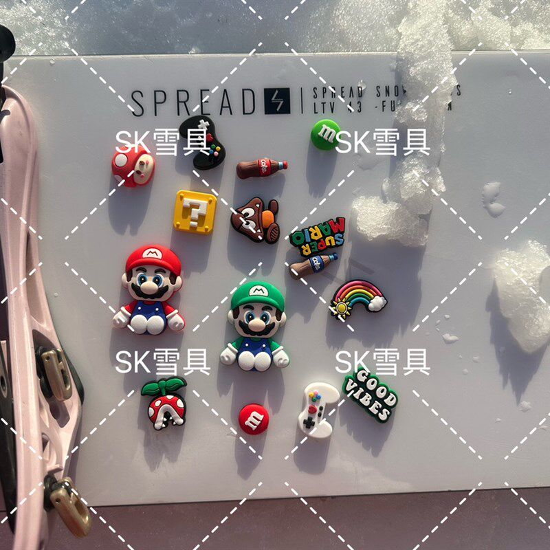 单板雪板防滑贴个性贴纸雪板防护贴防撞贴可爱动物雪板贴纸软硅胶