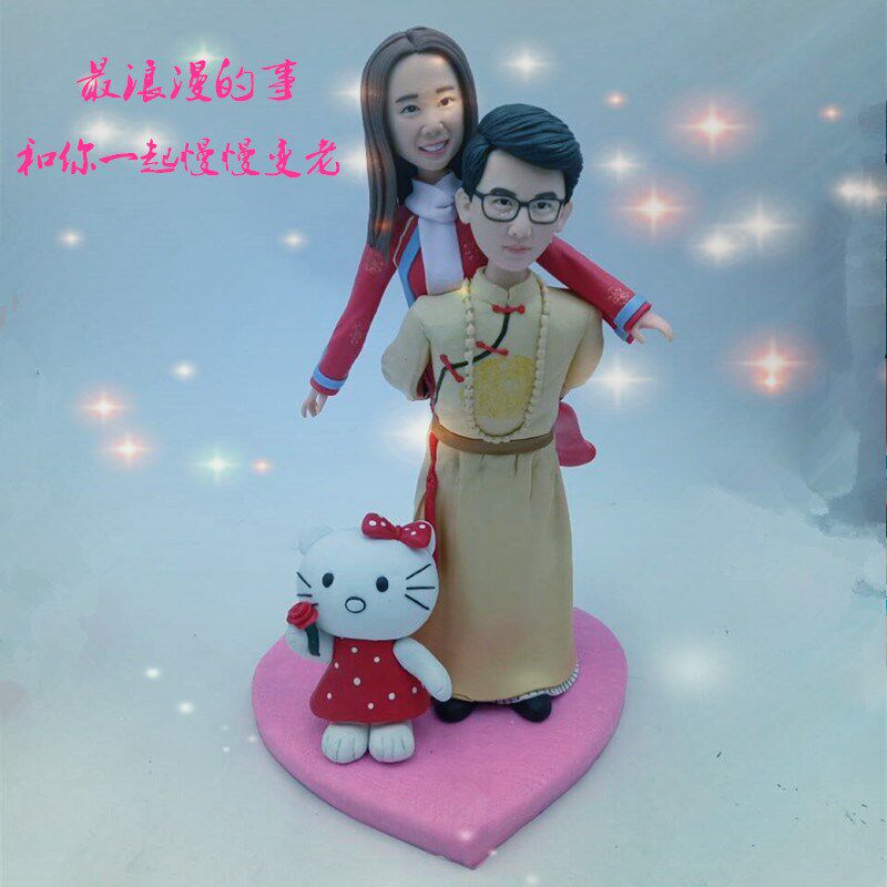人 塑玩偶情侣软陶人偶定制娃娃泥生日diy手工结婚礼物真人公仔泥