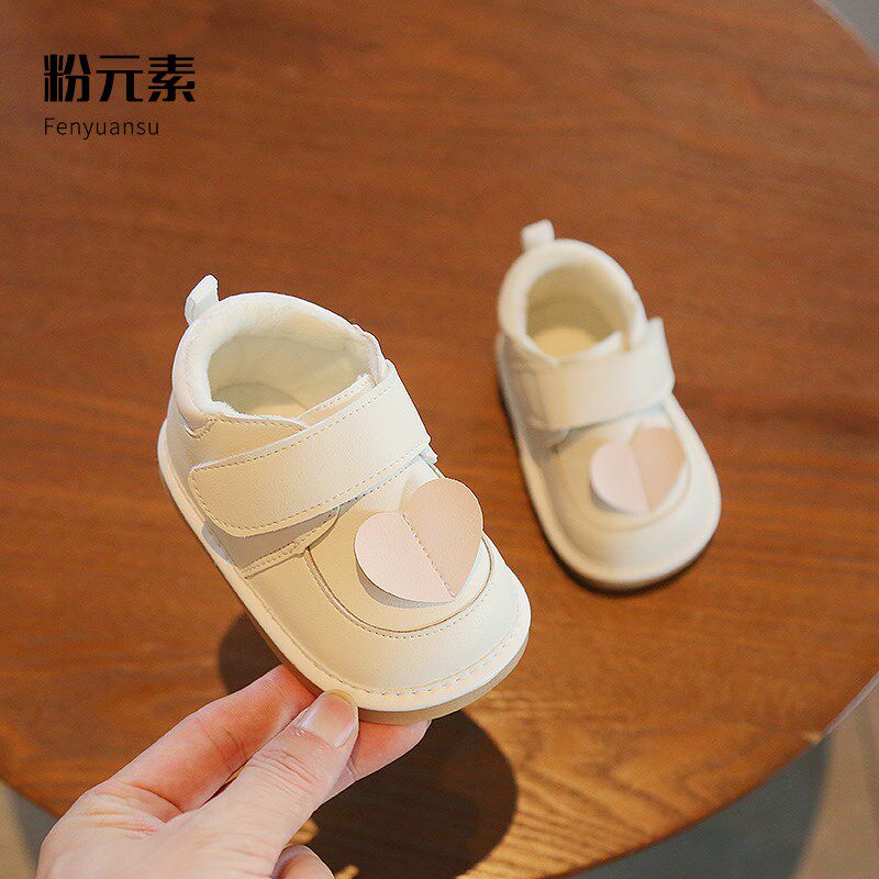婴幼儿棉b鞋6一12月婴儿鞋子秋冬叫叫鞋女宝宝学步鞋冬季加绒软底