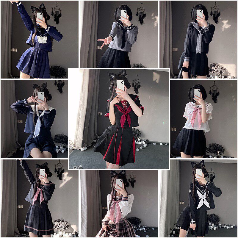 水手服jk制服班服校服学院风制服水手服百Q褶裙套装甜美jk