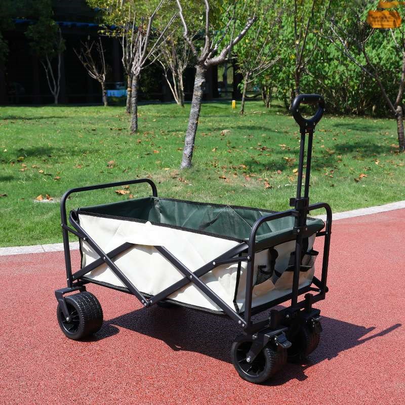 户外便携野餐营地车郊游可折叠手拉小拖车野营四轮储物小推车现货