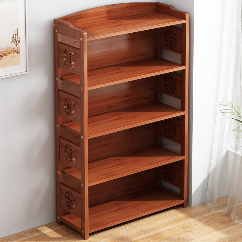 楠竹书架简易多层客厅收纳储物柜厨房置物架儿童学生实木书柜落地,住宅家具,书架,淘宝优惠券,粉丝福利购,淘宝优惠卷