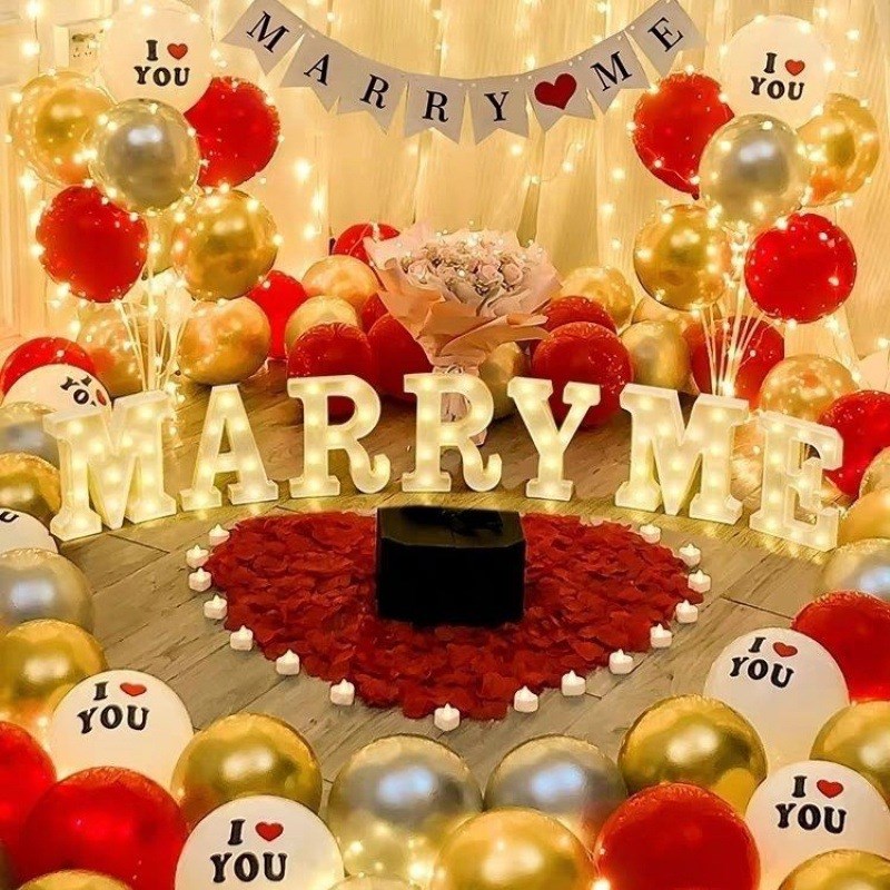 情人节告白房间求婚气球套餐网红仪式感室内表白浪漫布置创意用品