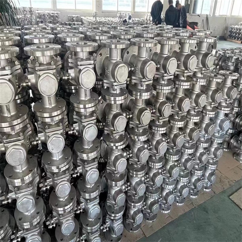 Q644F-16P DN20不锈钢304法兰连接L型三通气动球阀