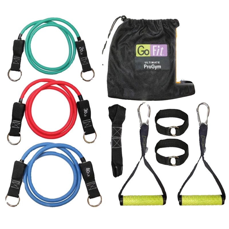 GoFit弹力绳力量锻炼阻力训练男士健身拉力绳女士弹力GF-PGYM-DVD