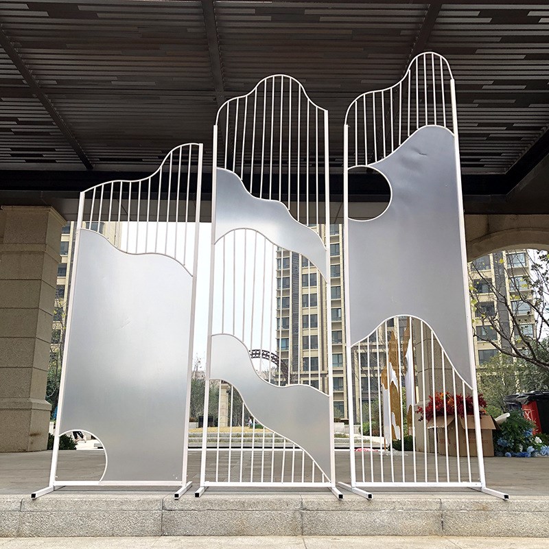 新款婚庆舞台屏风T台路引波西米亚路引屏风铁艺山水背景装饰道具