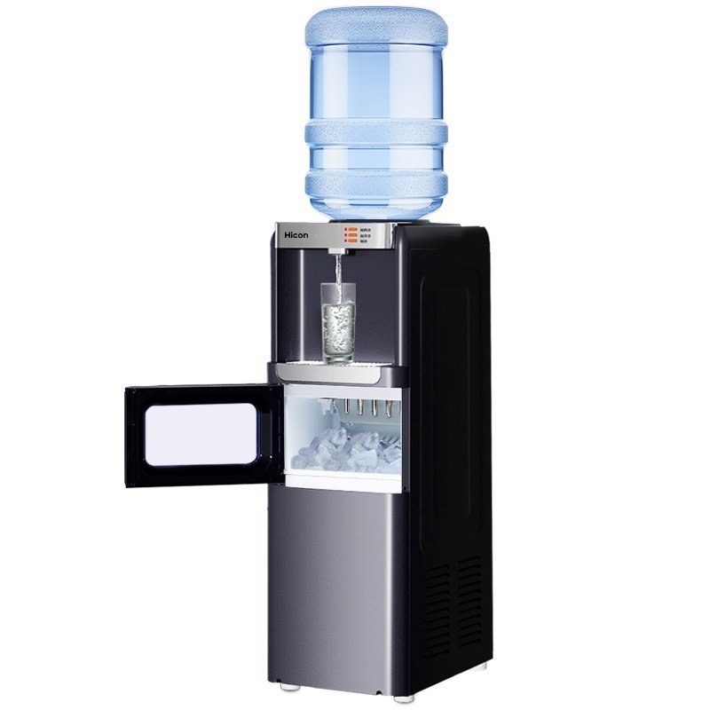 惠康多功能制冰机办公商务家用冷水热水制冰一体台式饮水机制冰机