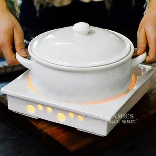 陶瓷蜡烛保温明炉双耳汤锅汤碗堂妈小厨 xyt酒店餐厅家用大号中式