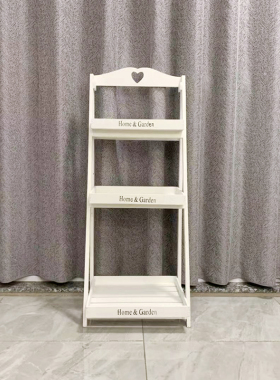 多层折叠实木花架几阶梯落地式美式多层置物架子阳台花盆花台摆件