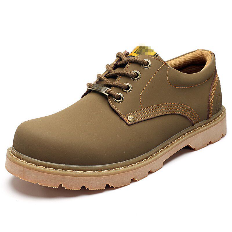 新款男女士工装鞋低帮休闲大头鞋时尚圆头平底单鞋情侣大黄靴子潮