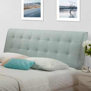 榻榻米无床头靠垫软包装饰儿童绒布套罩皮卧室双人床上靠枕大靠背