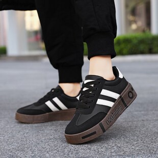 男童鞋子2025新款潮夏季儿童黑色运动鞋青少年增高板鞋男孩街舞鞋