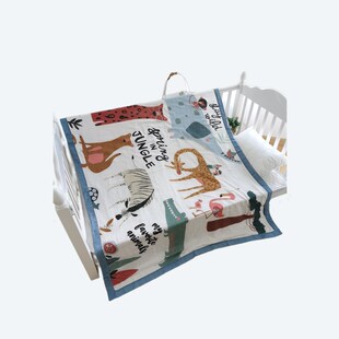 儿童竹棉纱布盖毯宝宝150200学生四六薄被子幼儿园空调成人夏凉