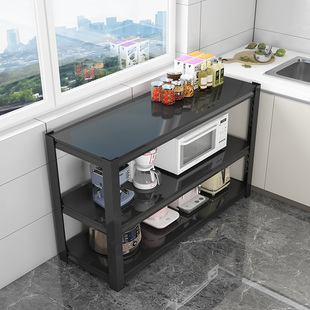 陌族厨房置物架落地多层收纳层架多功能微波炉烤箱架锅架整体橱柜