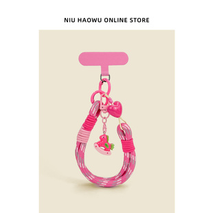原创粉色可爱小马包包挂件少女心钥匙扣手机挂绳腕带T扣生日礼物