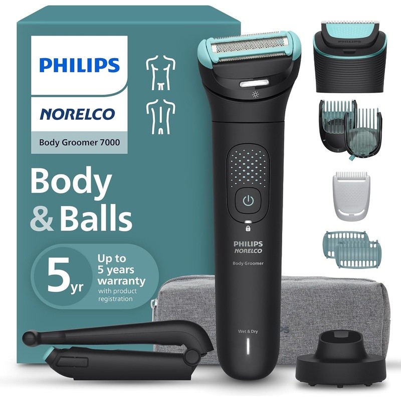美版PHILIPS飞利浦7000男士全身理容修剪器剃毛器防水贴合肌肤