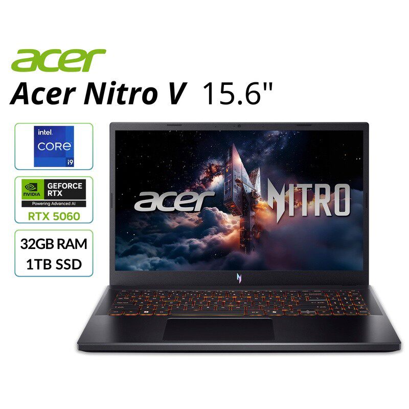 美版Acer宏基Nitro V 15游戏笔记本电脑15.6英寸 RTX 5060显卡