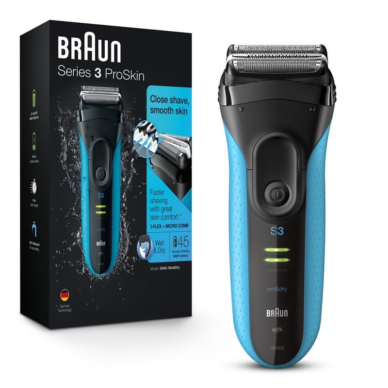 美版Braun博朗3系男款电动剃须刀干湿两用充电式带精准修剪器