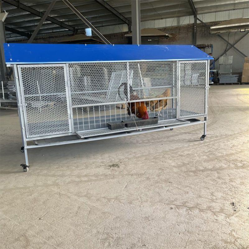 室外尖顶鸡笼鸽笼加密孔防黄鼠狼防老鼠不生锈可拆卸鸡笼养殖笼