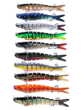 外贸多节鱼硬饵 10cm13g多节饵仿真鱼仿生假饵海钓路亚鱼饵