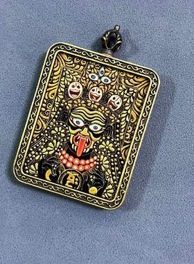 非纯手绘扎基拉姆唐卡吊坠牌景区夜市地摊平安招财配饰纪念品代