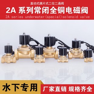 喷泉电磁阀3分4分6U分1寸1.2寸等 防水电磁阀 水下专用 水阀 跑泉