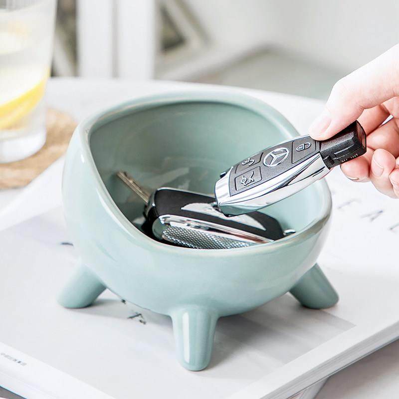 现代轻奢陶瓷收纳盒进门入户玄关放钥匙盒精致桌面书桌茶几遥控器,收纳整理,桌面收纳盒,淘宝优惠券,粉丝福利购,淘宝优惠卷