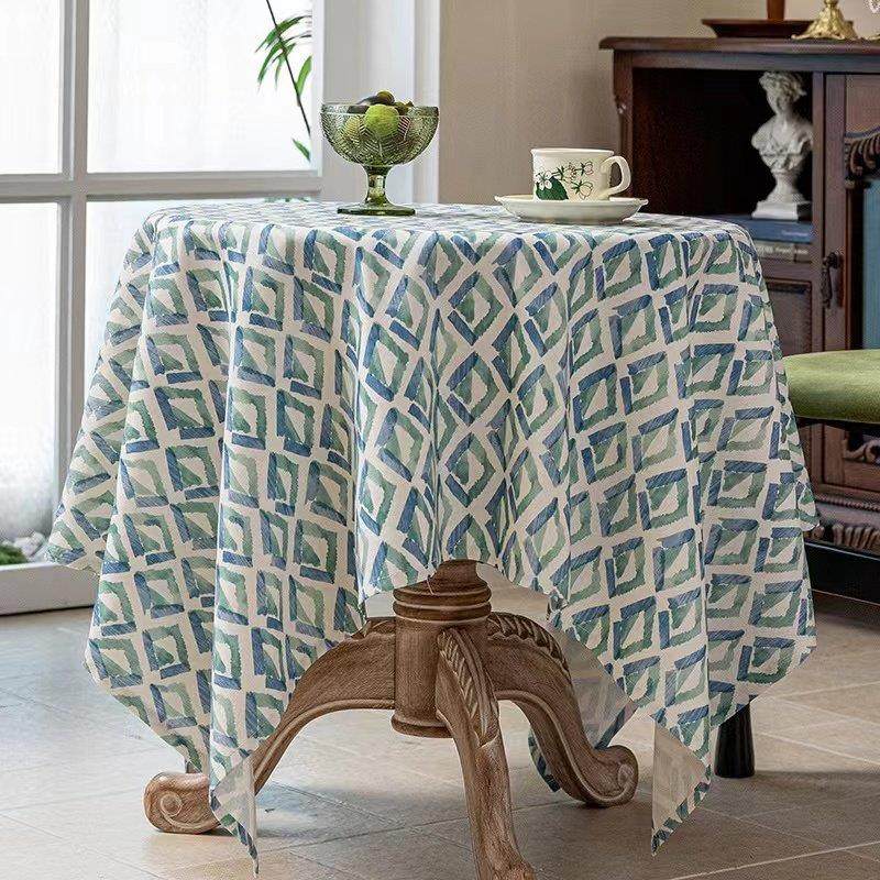 简约现代几何方形ins提花台布餐桌布茶几布阳台小桌布防尘盖巾布,居家布艺,桌布,淘宝优惠券,粉丝福利购,淘宝优惠卷