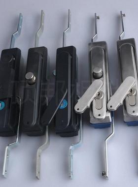 顶邦 MS801天地连杆锁不锈钢MS840-1P挂锁 天地大黑锁配电柜门锁