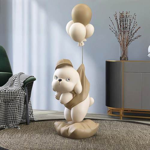 大型元气狗客厅装饰落地摆件家居饰品电视柜沙发开业乔迁新居礼品