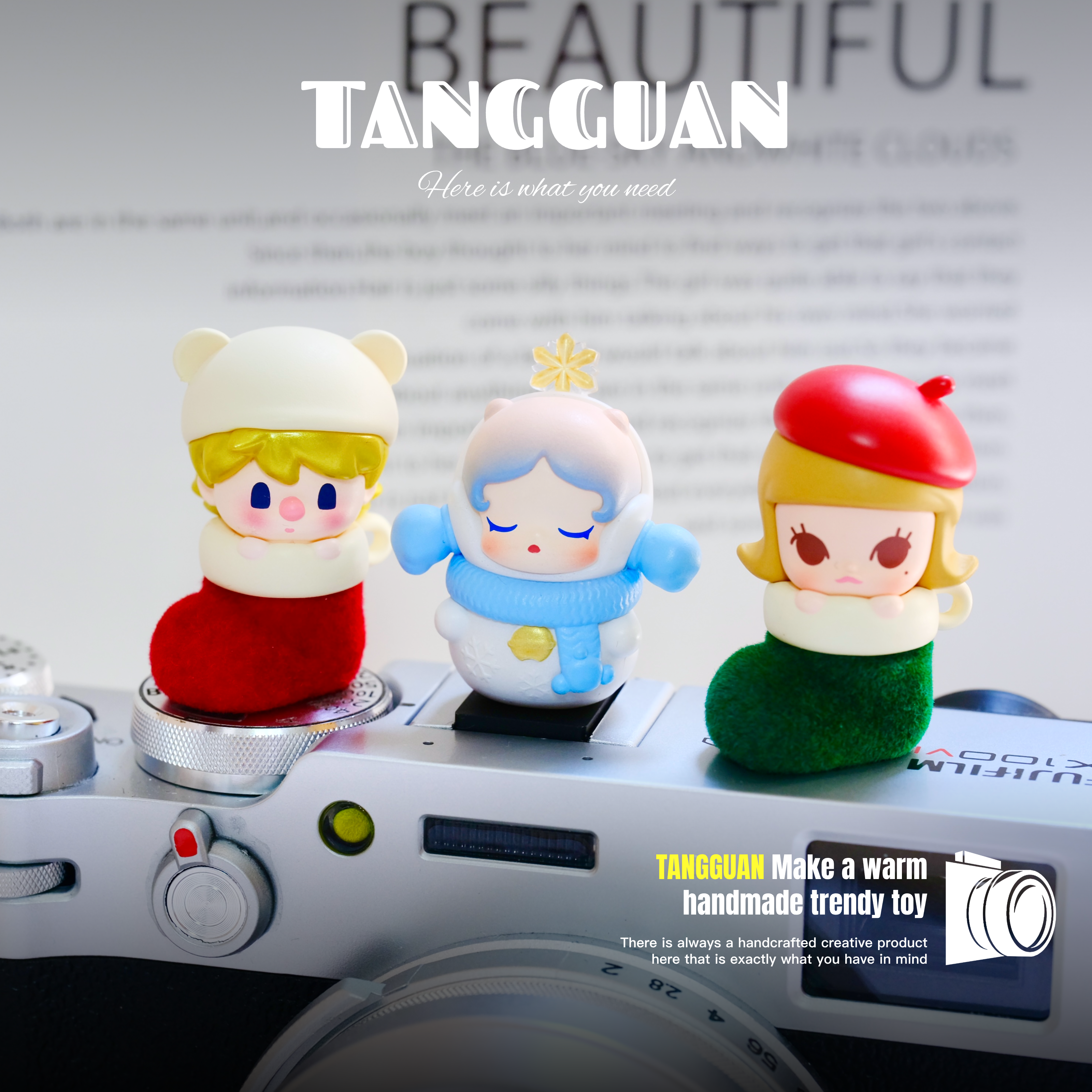 正品泡泡玛特圣诞节系列相机热靴盖防尘保护盖适用于富士佳能索尼