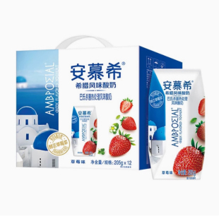 伊利安慕希酸奶草莓205g 12盒早餐搭档多口味早餐新日期