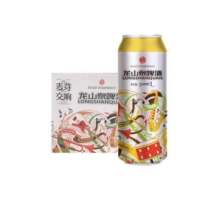 龙山泉麦芽交响啤酒500ml罐装本溪特产龙山泉啤酒新日期
