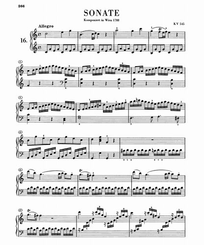 [亨乐]莫扎特 SONATE钢琴奏鸣曲集KV545-钢琴独奏谱-高清电子谱